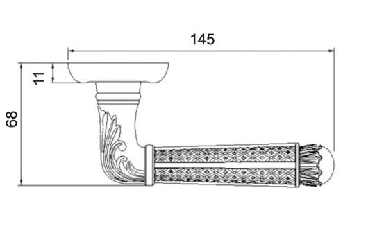Ручка дверная RENZ INDH 63-10 MAB Альбино бронза античная матовая
