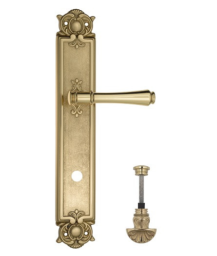 Дверная ручка на планке Venezia CALLISTO WC-4 PL97 полированная латунь