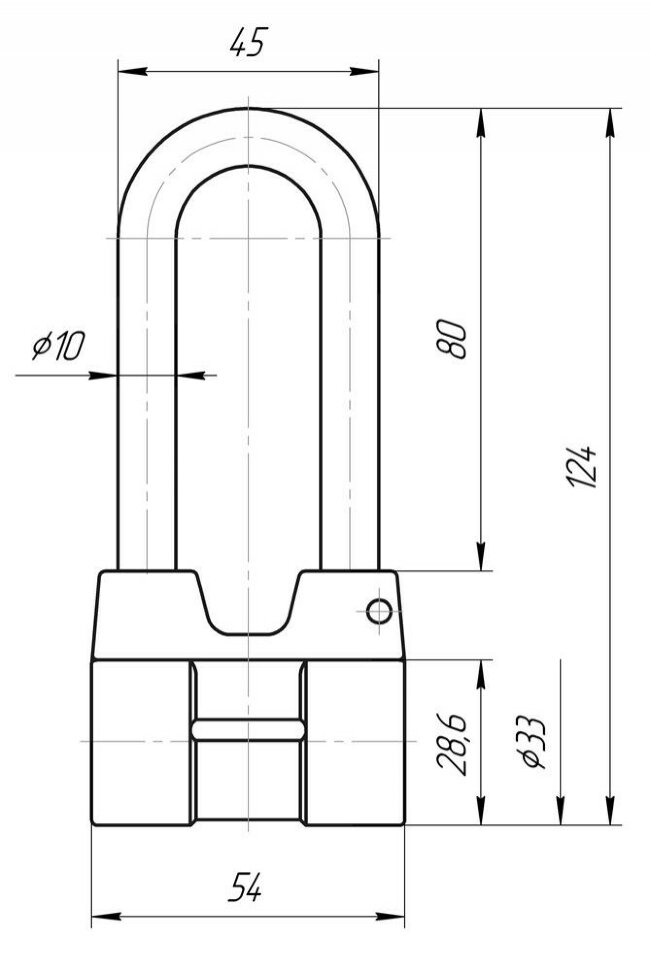 Замок навесной ЗЕНИТ ВС4А-01