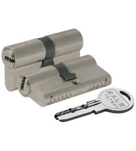 Цилиндровый механизм KALE KILIT 164 SN/90 (40+10+40) mm никель 5 кл.