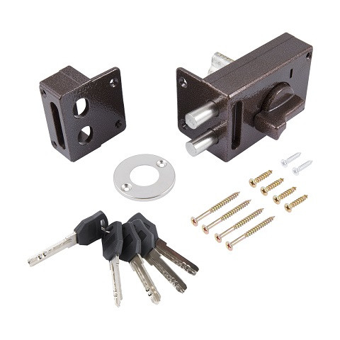 Замок накладной цилиндровый ОМЕГА ЗН1-М1 КМЗ медь 5 кл