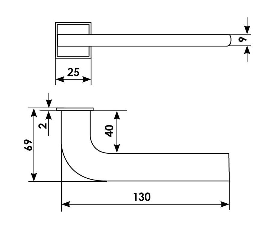 Ручка дверная MORELLI LUXURY SPUTNIK-SM NERO на мини-розетке Черный