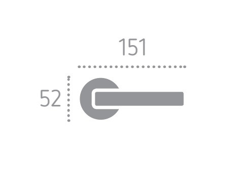 Ручка дверная FADEX FORME 423R CHICAGO Матовый хром FIXA