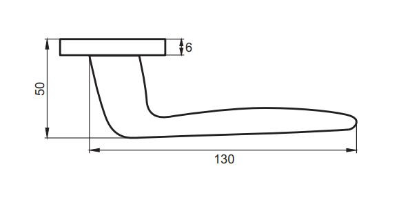 Ручка дверная PUERTO INAL 542-03 slim MBN Эспрессо матовый черный никель