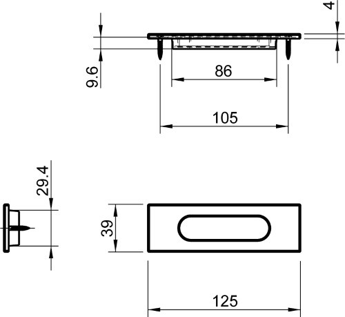 Ручка на раздвижные двери Tupai 4053-152 белый