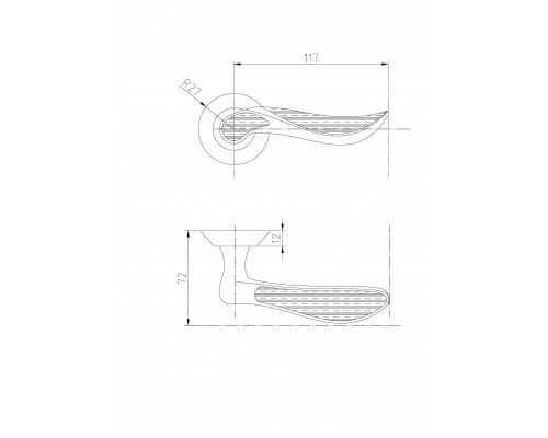 Ручка дверная PALIDORE A-408 BCF Кофе глянец