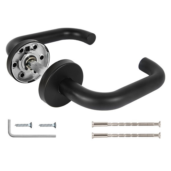 Ручка дверная FUARO R.DSS201-0203/19 (DSS-0203/19) INOX 201 black