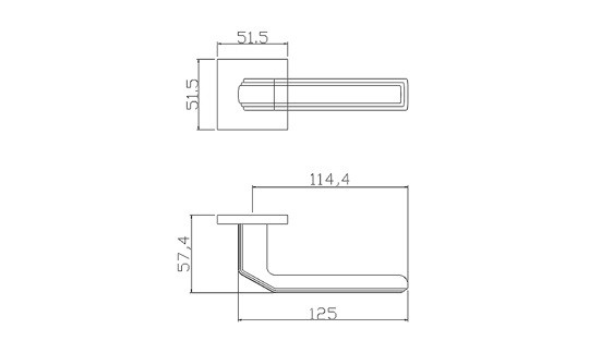 Ручка дверная ADDEN BAU VEIN S-537 BLACK черный