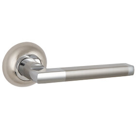 Ручка дверная PUNTO AXIS ZR SN/CP-3 матовый никель/хром