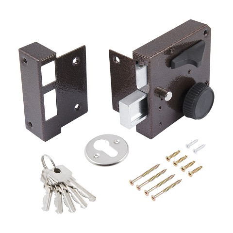 Замок накладной цилиндровый ОМЕГА ЗН3А ПНЗ медь 5 кл