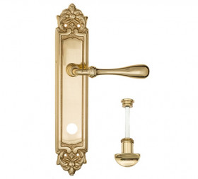 Дверная ручка на планке Fratelli Cattini RETRO WC-2 PL96-OLV полированная латунь