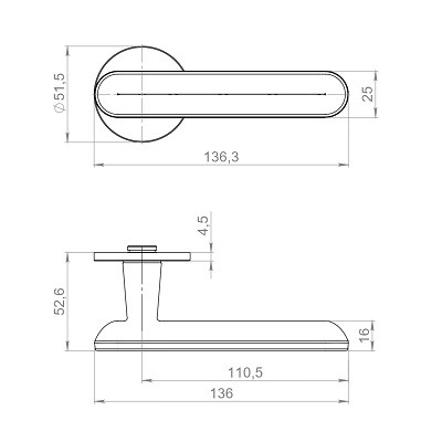 Ручка дверная ARMADILLO R.YM.FRAPPE FSG-39 флорентийское золото