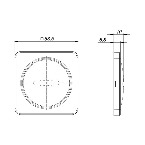 Накладка декоративная на сувальдный замок FUARO ESC.S-auto.MSC/K.62 BL-24 черный