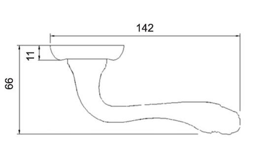 Ручка дверная RENZ INDH 64-10 W/GP Фабриано белый/золото блестящее