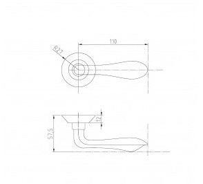 Ручка дверная PALIDORE A-409 WPB Белый/золото