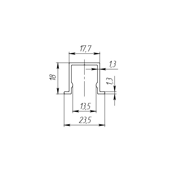 Нижняя направляющая ARMADILLO Comfort 60/80/1500 bottom track