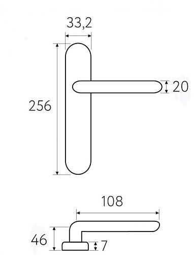 Дверная ручка на планке Fratelli Cattini EMMA PL01-NM матовый черный