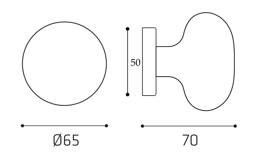 Ручка дверная кноб Venezia P20 матовый хром 1шт
