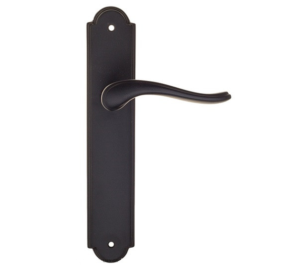 Дверная ручка на планке Fratelli Cattini LAVERA PL257-NM матовый черный