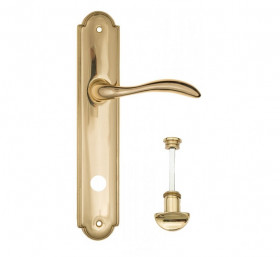 Дверная ручка на планке Fratelli Cattini LUCCIA WC-2 PL257-OLV полированная латунь
