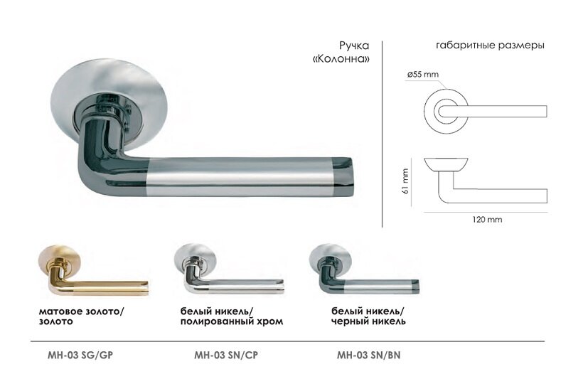 Ручка дверная MORELLI DIY MH-03 BL Черный