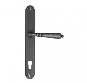 Дверная ручка на планке Fratelli Cattini NAPOLI CYL PL01-IA античное серебро