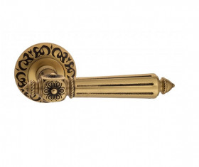 Ручка дверная Venezia CASTELLO D4 французское золото + коричневый