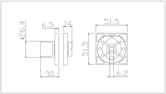 Завертка сантехническая ADDEN BAU WC SQ-003 NICKEL Никель