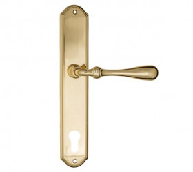 Дверная ручка на планке Fratelli Cattini RETRO CYL PL02-OLV полированная латунь