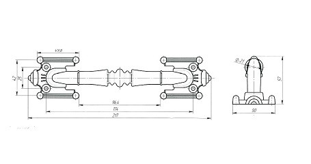 Ручка-скоба ЗЕНИТ РС-1 медь