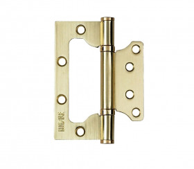 Петля накладная без врезки BUSSARE B020-U 100X75X2.5-2BB-1SG Золото матовое