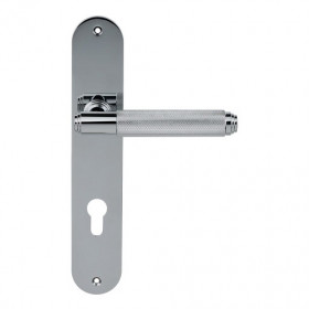 Дверная ручка на планке PORTA DI PARMA Exa Zig 2301.01.CYL Полированный хром