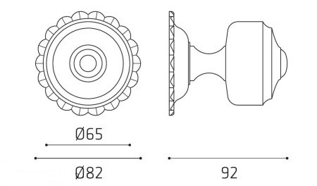 Ручка дверная кноб Venezia P22 матовая бронза