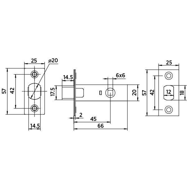 Задвижка врезная BUSSARE L7-45 ANT.BRONZE бронза