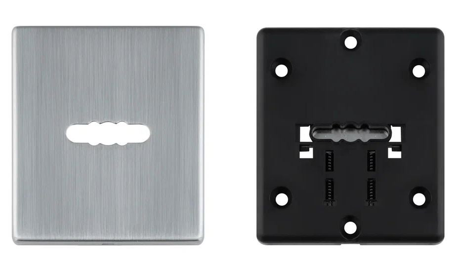 Накладка декоративная на сувальдный замок PALIDORE 050-02-SSC сатинированный хром