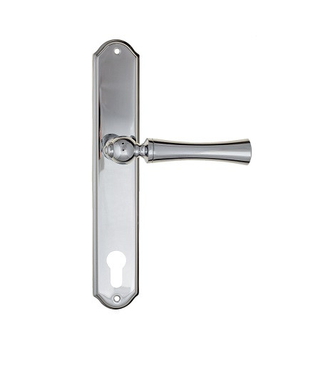 Дверная ручка на планке Fratelli Cattini FOGGIA CYL PL02-CR полированный хром