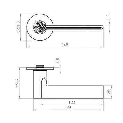 Ручка дверная ARMADILLO R.YM.HONEY BL-26 черный