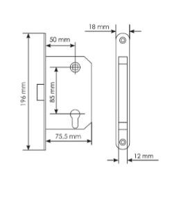 Замок магнитный MORELLI для системы TWICE M1885 SC Матовый хром