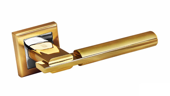 Ручка дверная PALIDORE 294 SB/PB Матовое золото/золото