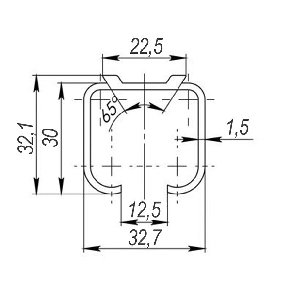 Верхняя направляющая PUNTO Soft LINE 45/55/1,5/2000 track (2м) Верхняя направляющая PUNTO Soft LINE 45/55/1,5/2000 track (2м)