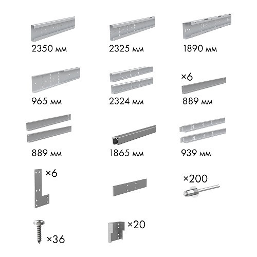 Пенал для скрытой раздвижной ARMADILLO системы SLD.Comfort-PENAL caseta 900/2300
