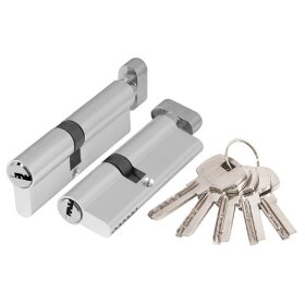 Цилиндровый механизм с вертушкой AJAX AX202/90 mm (45+10+35) CP хром 5 кл.