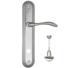 Дверная ручка на планке Fratelli Cattini LUCCIA WC-2 PL288-CR полированный хром