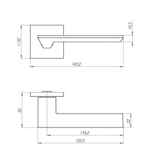 Ручка дверная AJAX K.JS51.UNITY SSG-39 сатинированное золото