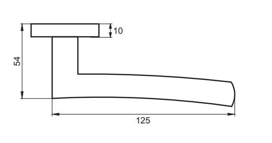 Ручка дверная PUERTO INAL 527-03 MSN Фриттата никель супер матовый