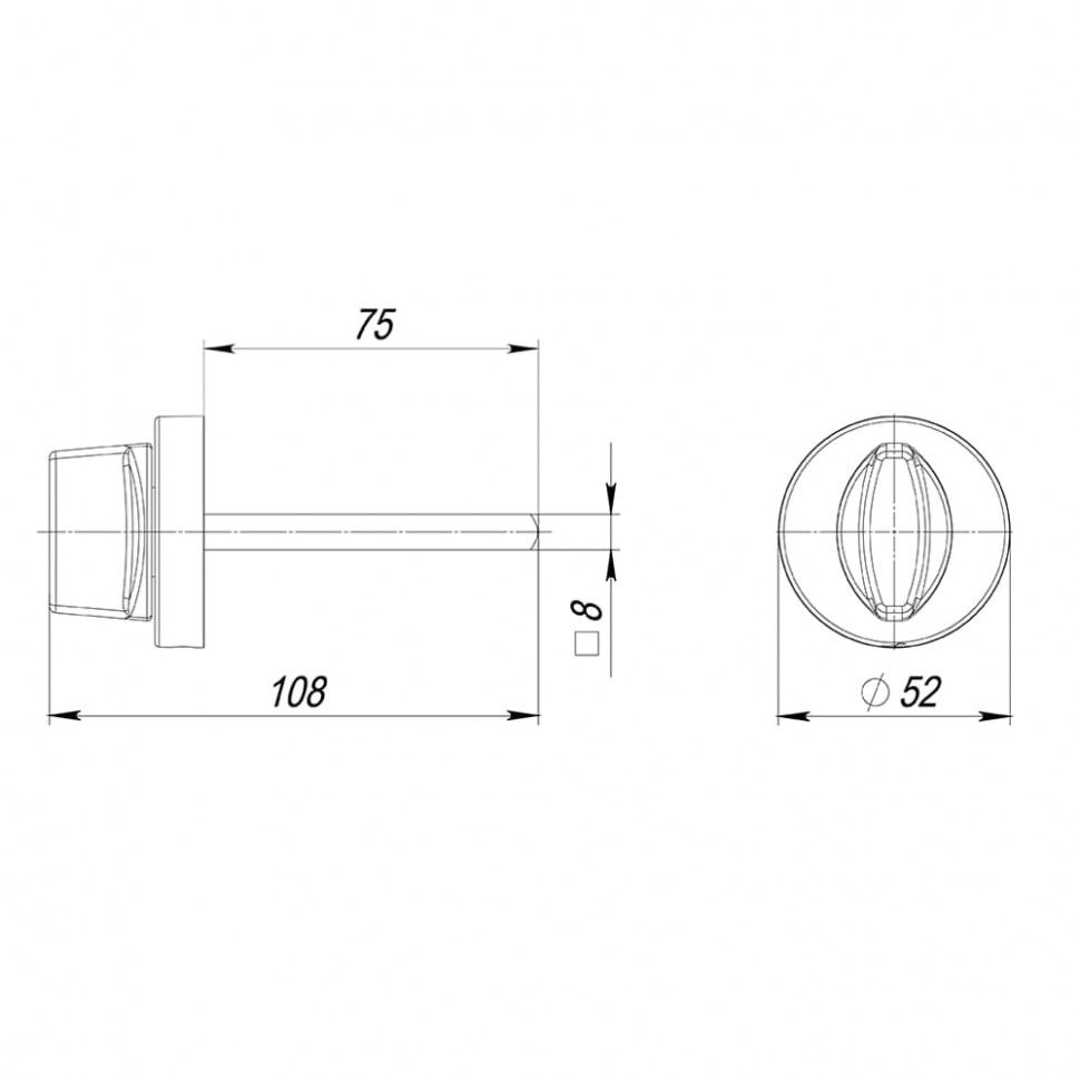 Ручка поворотная ARMADILLO BKW8.R.URB52 BL-26 черный
