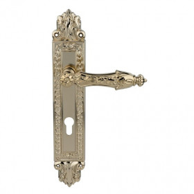 Дверная ручка на планке PORTA DI PARMA Arcadia 2718.06.CYL PVD Полированное золото