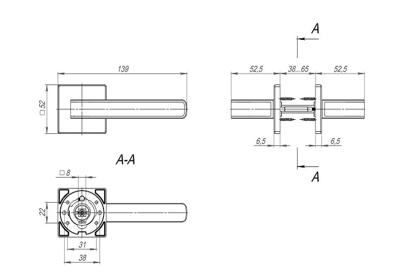 Ручка дверная FUARO NEO SL CP/WH-8 хром/белый