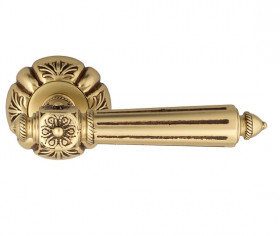 Ручка дверная Venezia CASTELLO D5 французское золото + коричневый