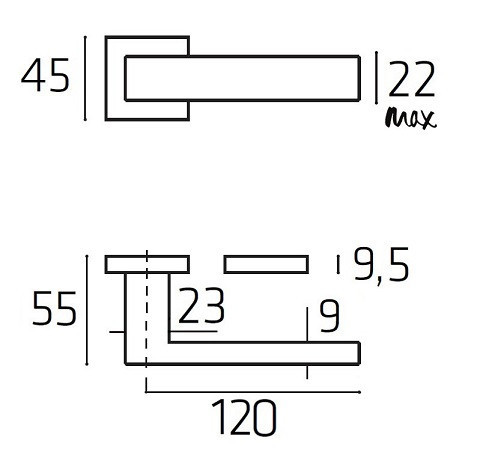 Ручка дверная Venezia Unique ZARA полированный хром